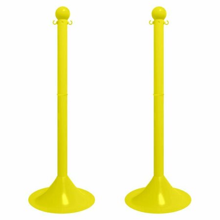 Mr. Chain Safety Green HD Stowable Stanchion, 2PK 93614-2